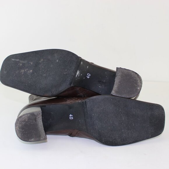 Arnold Churgin Square Toe Stitch Detail Leather Booties (EU 40) - Picture 7 of 10